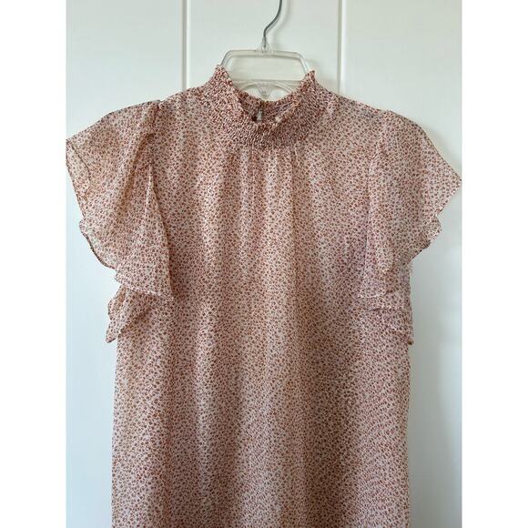 Hayden Los Angeles FloralbSmock Neck Blouse Size L - Picture 5 of 12